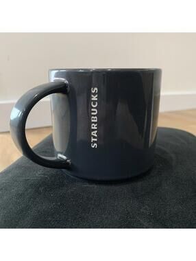 Starbucks 2013 Gray Gunmetal Embossed Iridescent Metallic Look Coffee 14oz Mug